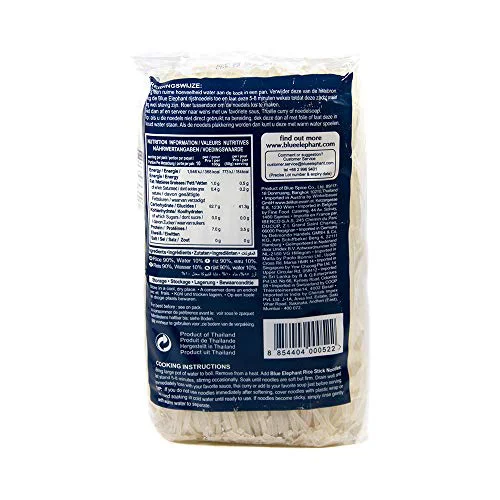 2x BLUE ELEPHANT Thai Pad Rice Noodles, 500G each (Pack Of 2) - image 1