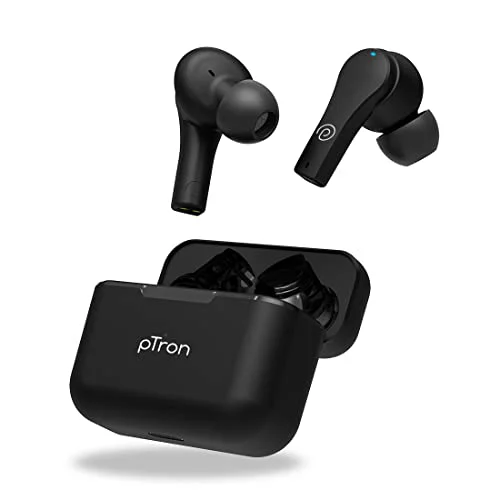 pTron Bassbuds Tango In-Ear TWS Earbuds, TruTalk AI-ENC Calls, Movie Mode, 40Hrs Playtime, Bluetooth 5.1 Headphone with HD Mics, Touch Control, IPX4 Water-Resistant & Type-C Fast Charging (Bold Black) - image 2