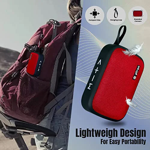 pTron Newly Launched Musicbot Lite 5W Mini Bluetooth Speaker with 6Hrs Playtime, Immersive Sound, 40mm Driver, BT5.1 with Strong Connectivity, Portable Design, Integrated Music and Call Control (Red) - image 1