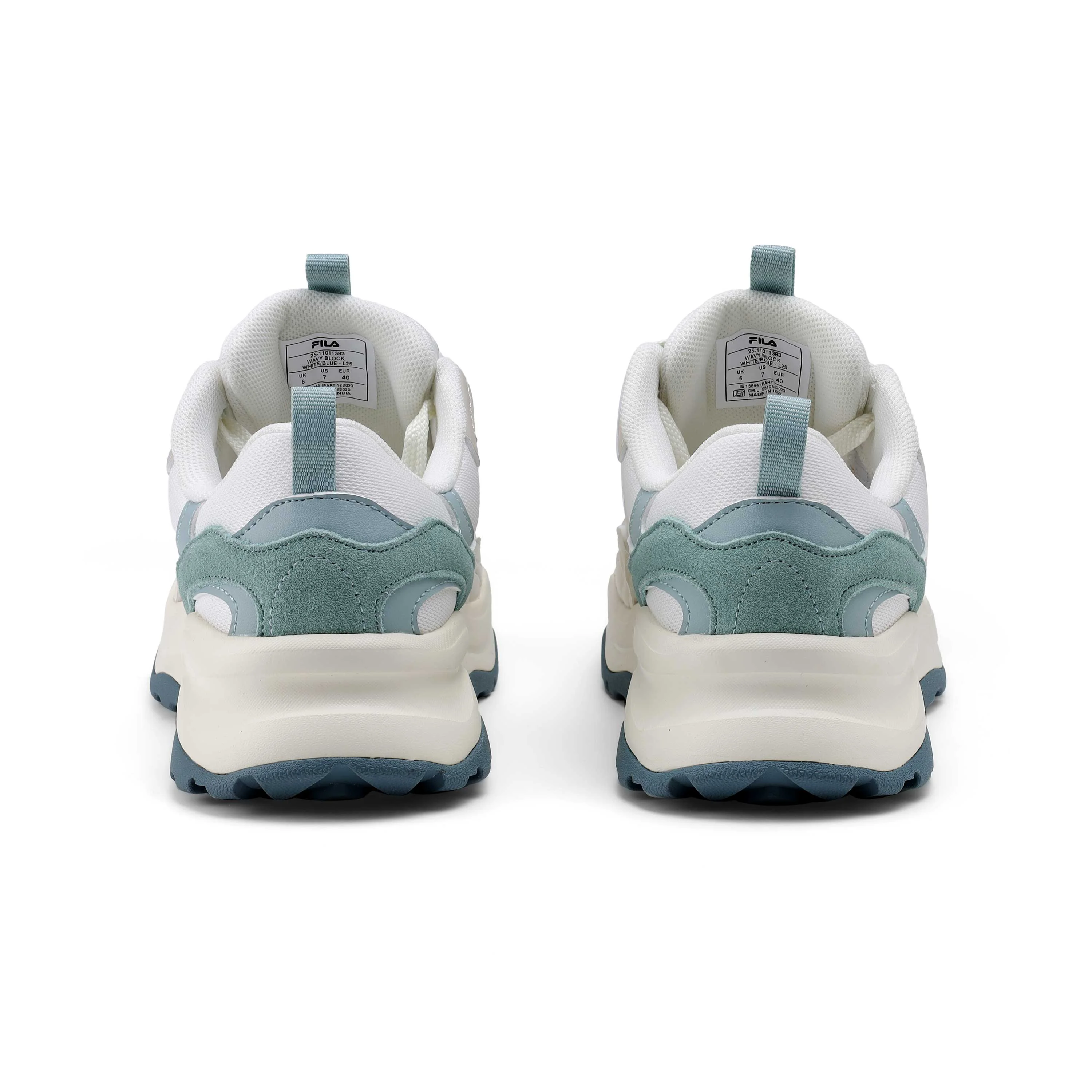 Fila Unisex White Wavy Block Shoe - image 1