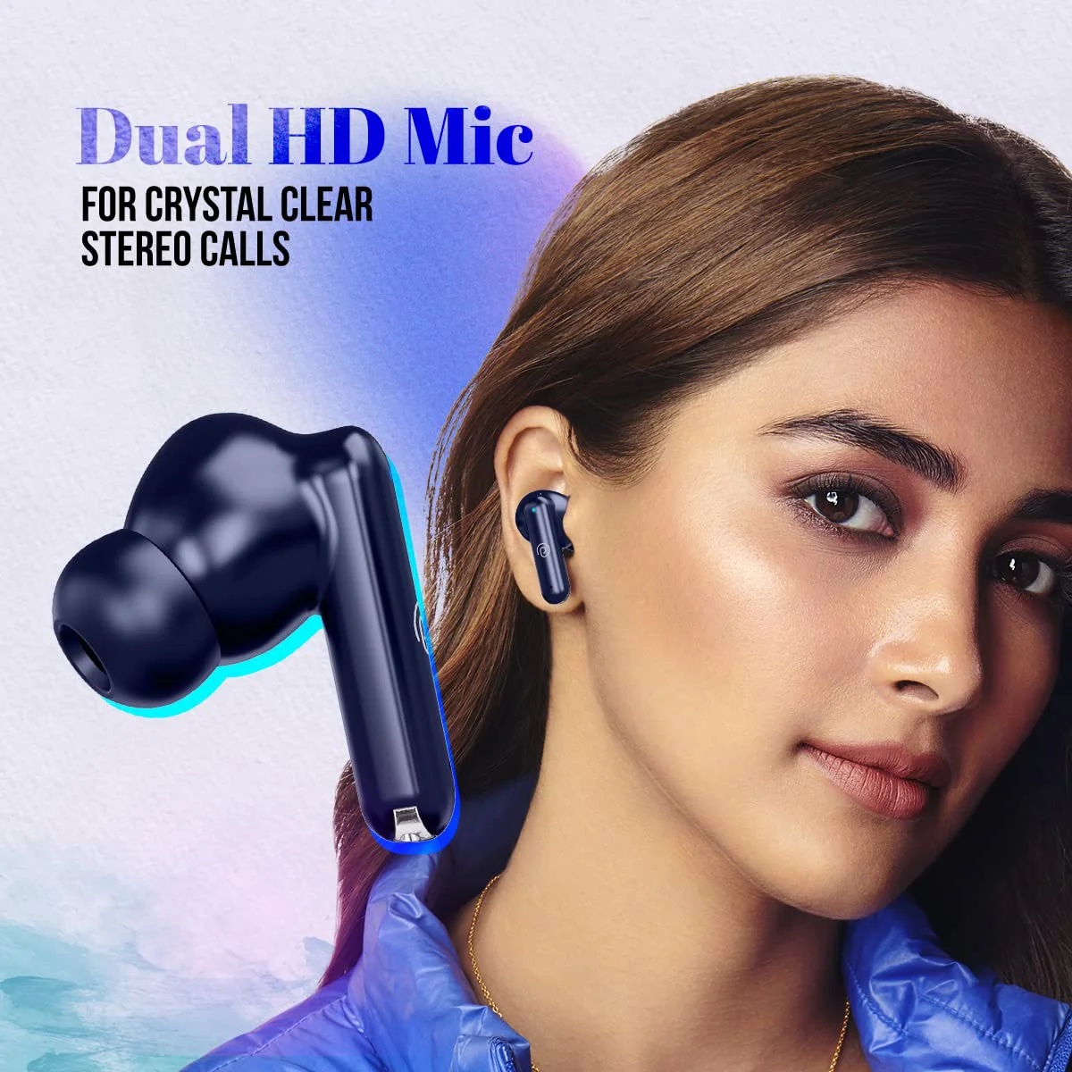pTron Bassbuds Air in-Ear TWS Earbuds with 13mm Driver for Immersive Sound, 32Hrs Playtime, Clear Calls, Bluetooth V5.1, Touch Control, TypeC Fast Charging, Voice Assist & IPX4 Water Resistant - image 1