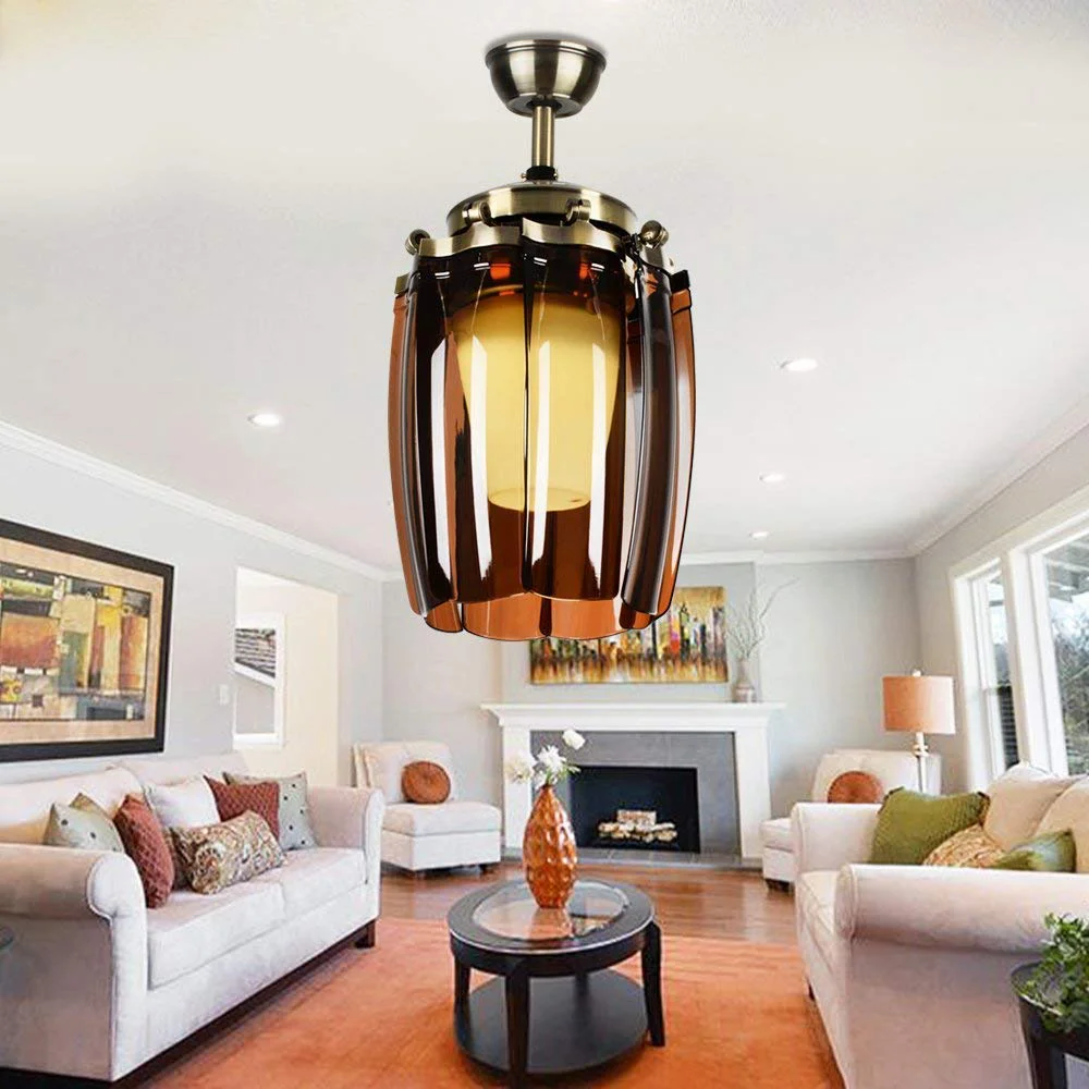 oltao Susan Chandelier Ceiling Premium Deluxe Fan - Golden Finish | with BLDC Motor, Reverse Air Flow for Summers & Winters, 8 Retractable Blades, LED Light & Remote Control - image 2