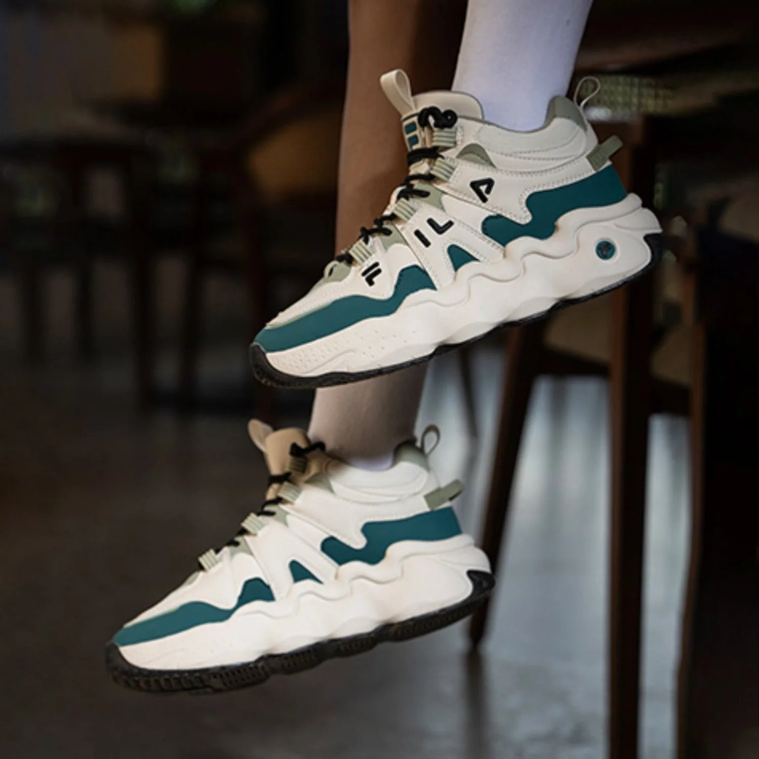 Fila Unisex Ri-Tss High Iii Off White Sneakers - image 1