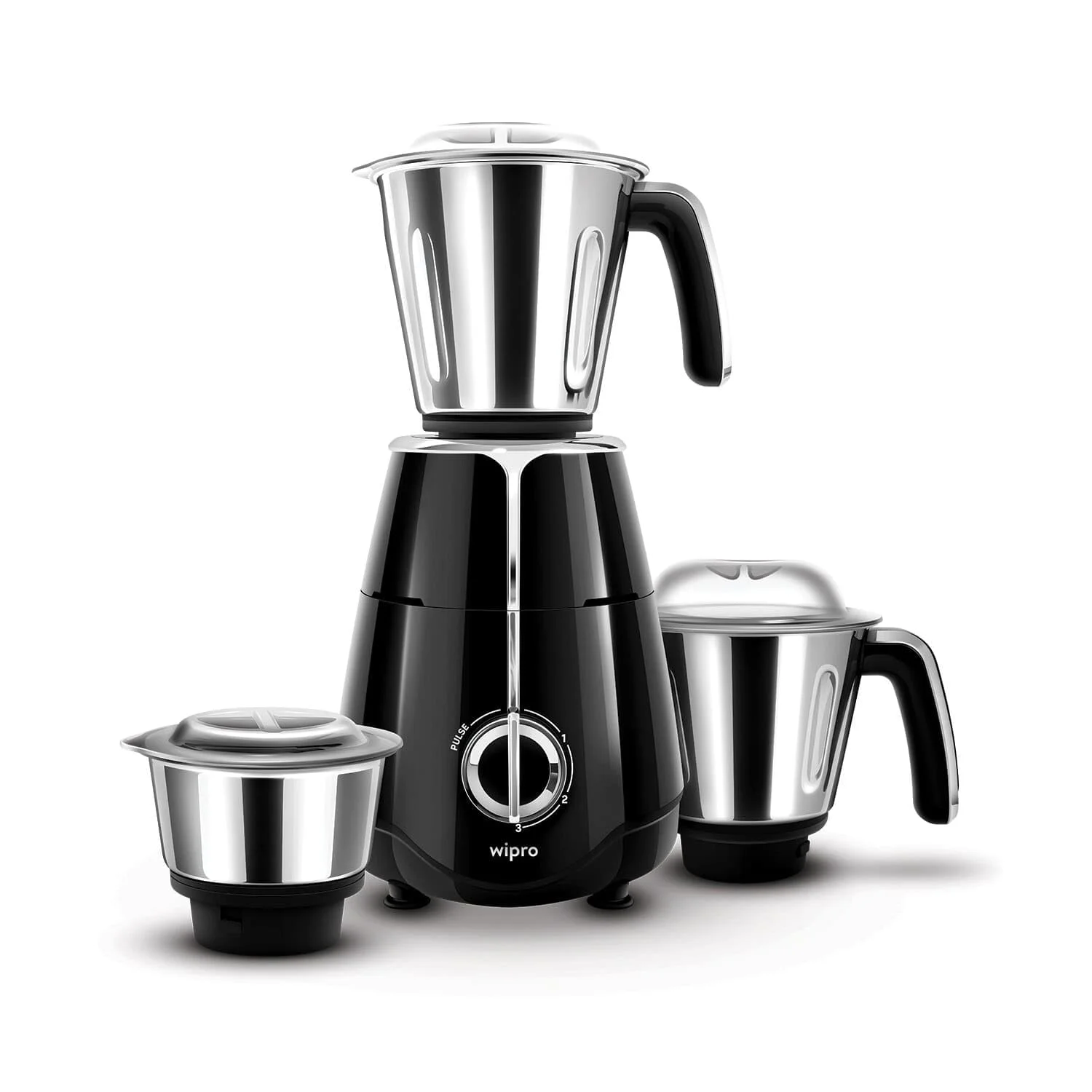 Wipro Elato FMG204 1000 Watt Mixer Grinder with 3 Jars(Wet Grinding Jar (1.5 L) + Dry Grinding Jar (1.2 L) + Chutney Jar (0.5 L)), 100% Copper Motor, 5 Years Motor Warranty, Doorstep Service,Black - image 2