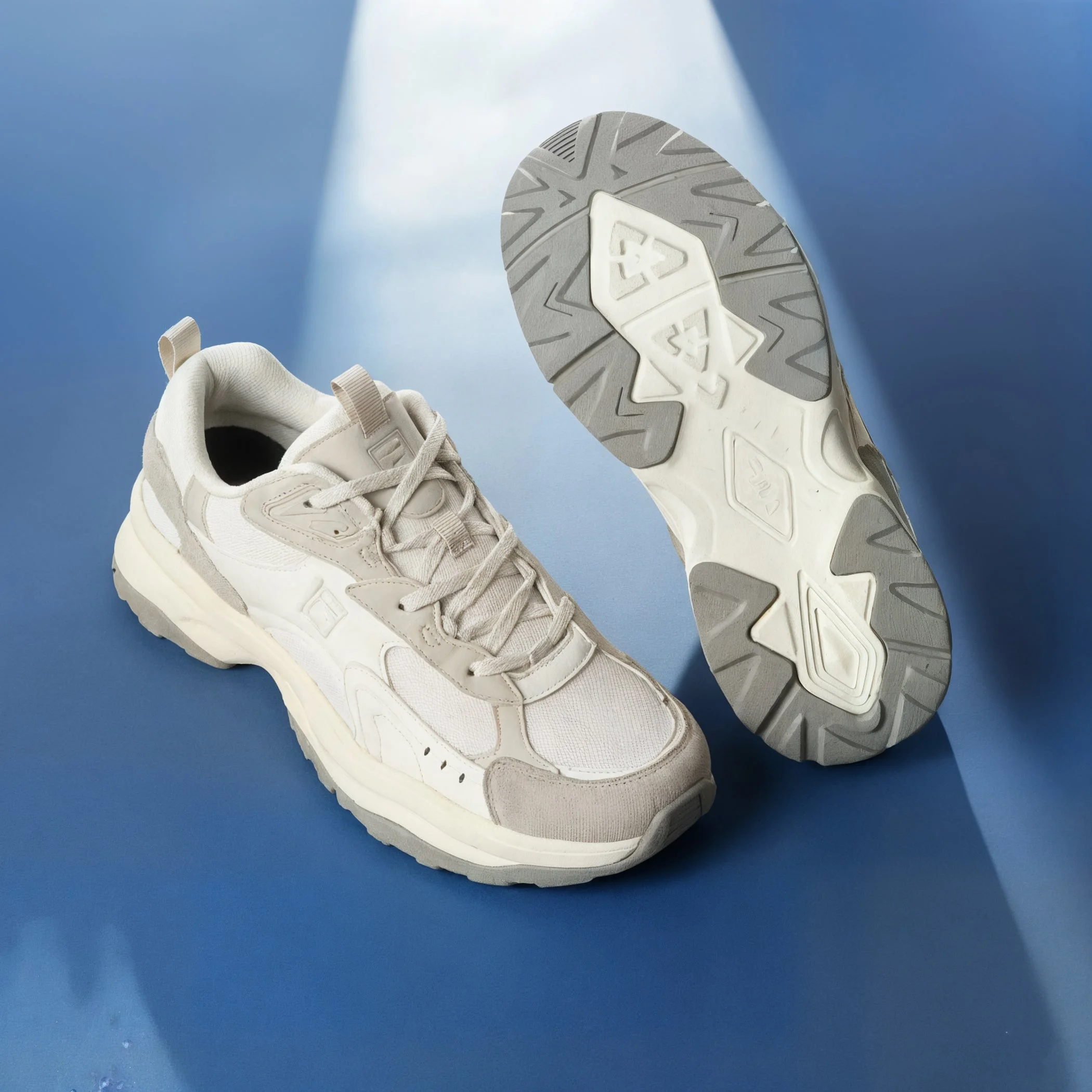 Fila Unisex Beige Wavy Block Shoe - image 1